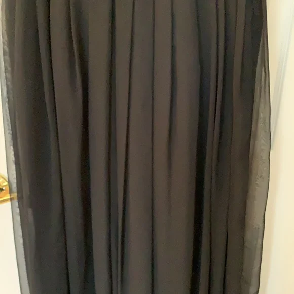 Elegant JACK BRYAN Vtg Black Wide leg Flowy Dressy Evening Skirt Pants Chiffon - Picture 7 of 9